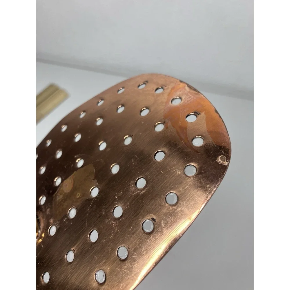 Vintage HOAN Copper Ecumoire Skimmer Spoon 16